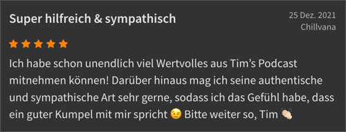 Podcast-Hörer Testimonial 2