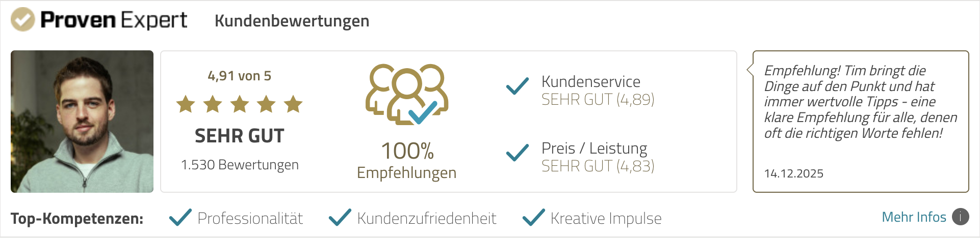 ProvenExpert Kundenbewertungen